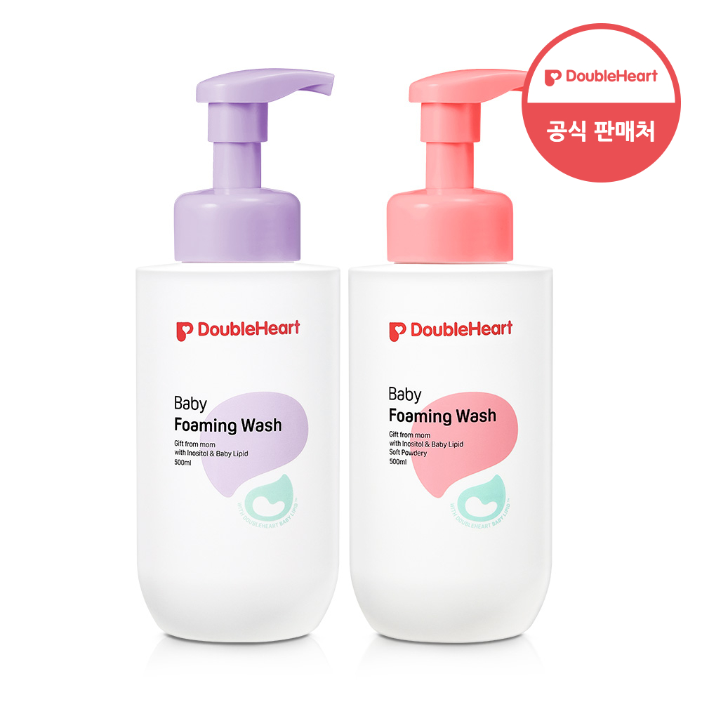 [더블하트] 대용량 베이비 올인원 헤어&바디워시 500ml 1+1 (향2종)